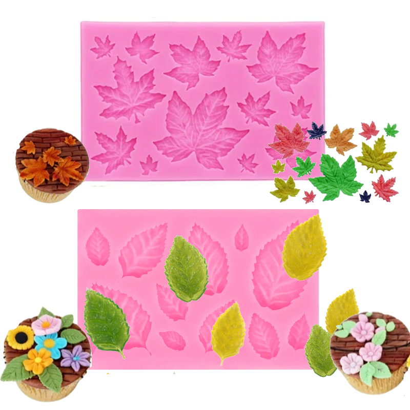 Soap Making Silicone Molds - Akçaağaç Yaprağı silikon kalıp Seti DIY