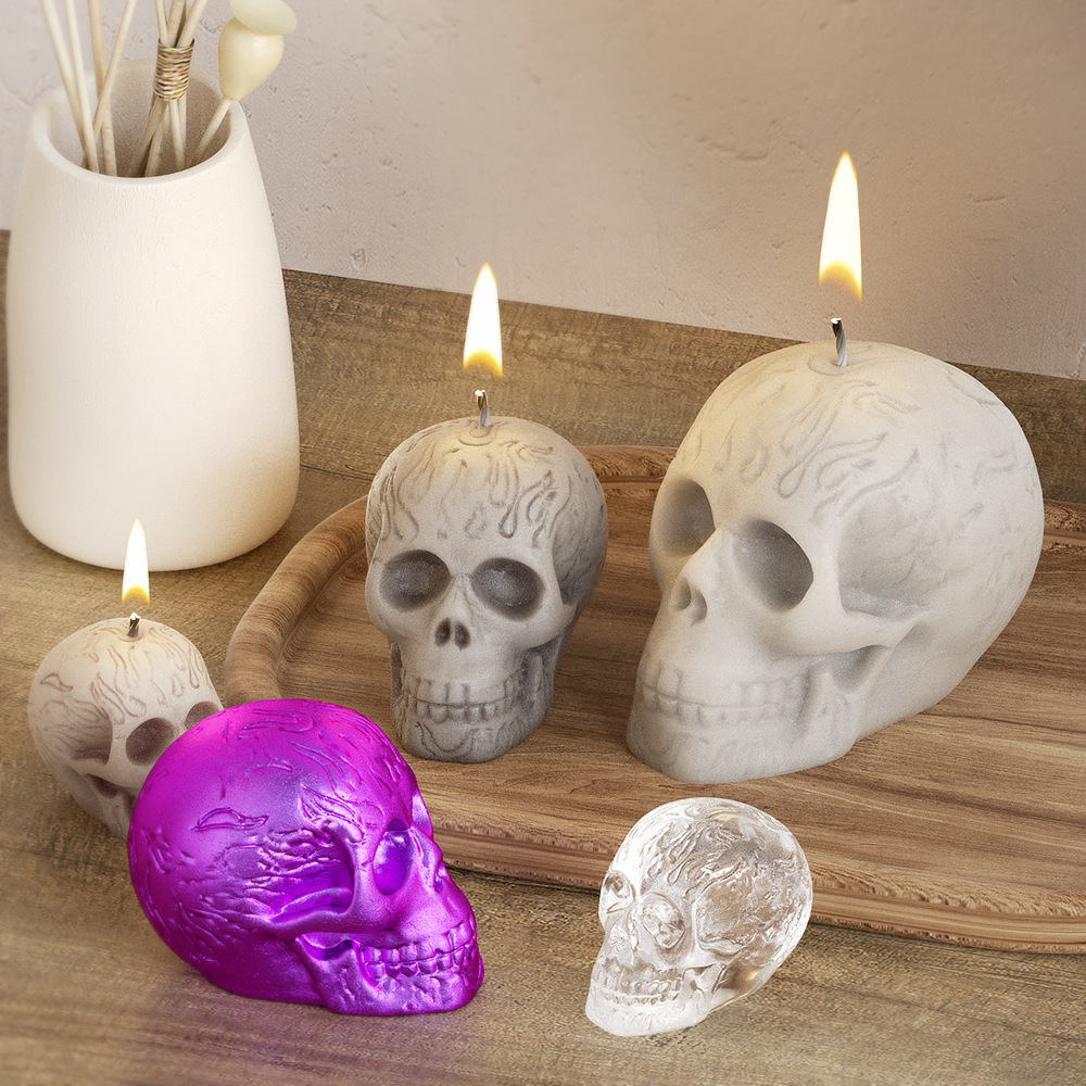 Soap Making Silicone Molds - Çok Boyutlu Kafatası Silikon Kalıp 3D