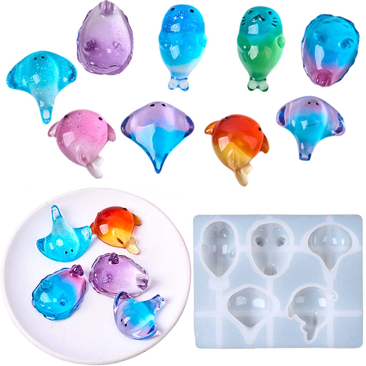 Soap Making Silicone Molds - 3D Şifalı Kawaii Manta Ray Balinası