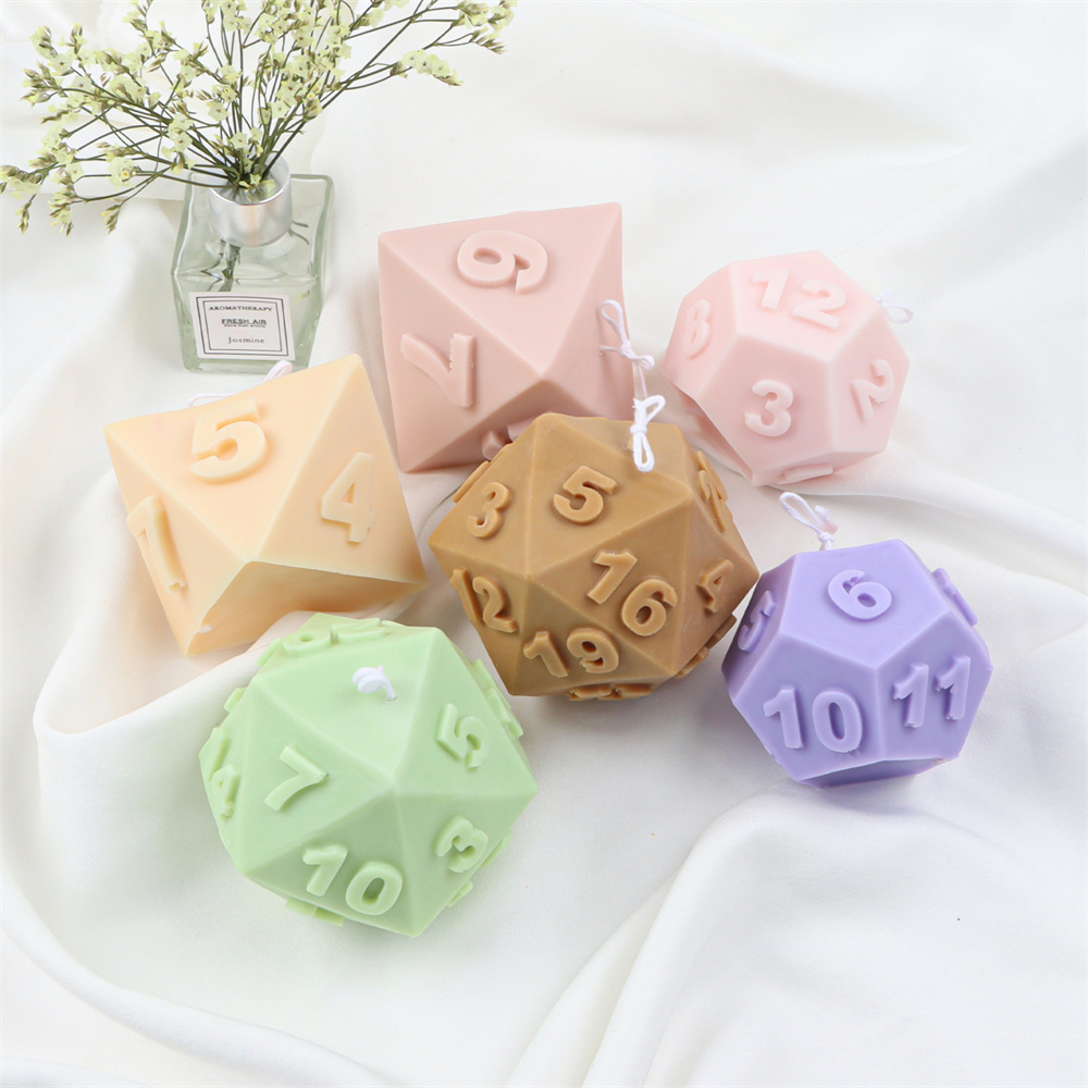 Soap Making Additives - Büyük silikon çokyüzlü zar mum kalıp