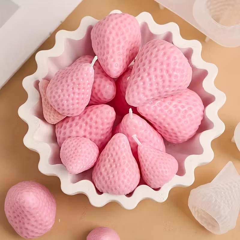 Çilek Silikon Mum Kalıbı DIY A - Soap Making Instructions incelemesi ve fiyatı
