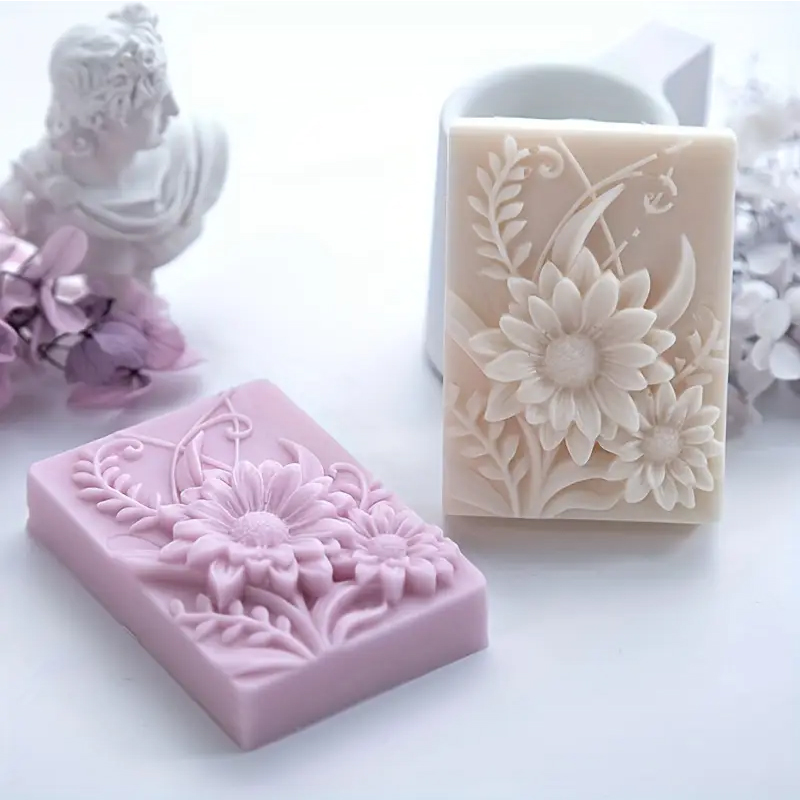 3D Çiçek Kare Sabun silikon ka - Soap Making Additives incelemesi ve fiyatı